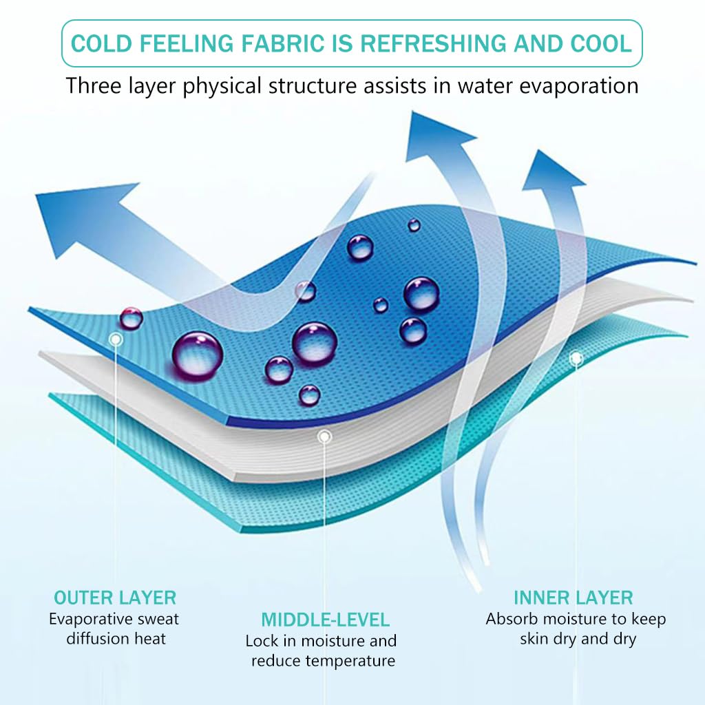 Proberos Cooling Towel (100x30cm), Ice Towel, Soft Breathable Chilly Towel, Microfiber Towel for Yoga, Sport, Running, Gym, Workout,Camping, Fitness