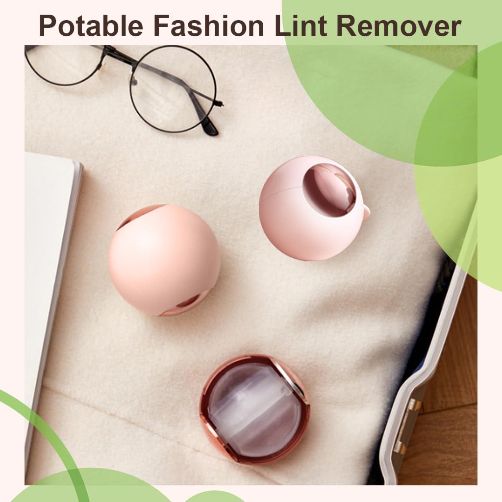 HANNEA Reusable Gel Lint Roller Ball, Sticky Washable lint Roller Portable Dog Cat Pet Hair Remover Tool for Clothes, Furniture, Pink