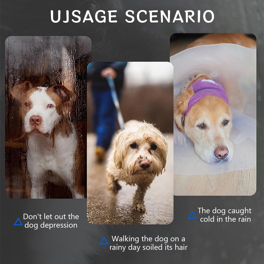 Qpets Cat Dog Rain Shoes, Waterproof Dog Rain Shoes Cat Dog Nail Clipping Anti-Scratch Shoes, Dog Palm Shoes Anti-slip TPE Walking Shoes for Dog with Adjustable Closure Design (L*W=6*4.5CM)
