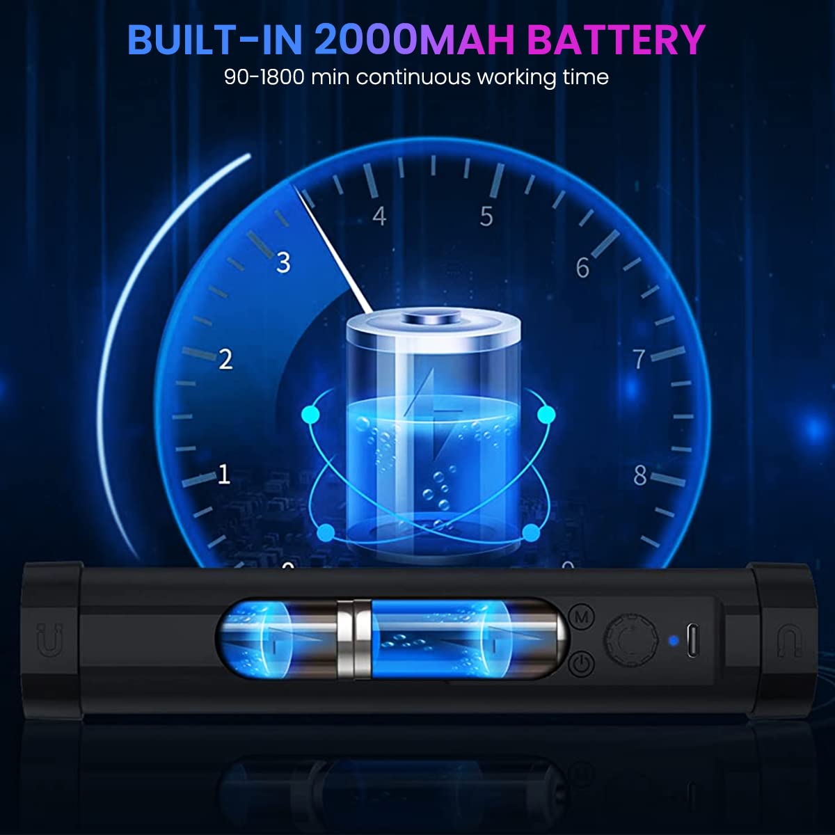 ZORBES RGB LED Light Stick For Photography, Photography Light With RGB CCT Scene Mode, 3000K-6000K Adjustable, 360° Rotation Megnetic Suction Design, 2000mah Battery for YouTube Photoshoot LiveStream