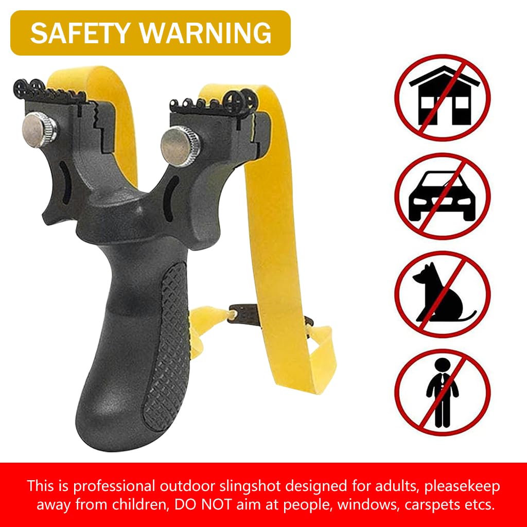 Proberos Slingshot with Aimer Points Outdoor Sling Shot Slingshot Adult Slingshot Set with 3 Rubber Bands, Premium Alloy Slingshot For Adult