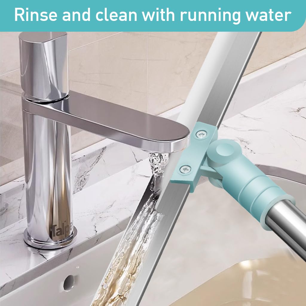 HASTHIP Bathroom Floor Silicone Broom Squeegee Silicone Floor Sweeping Squeegee Broom 19.6 inches Width Silicone Strip Broom Spotless Floor Broom Rotatable Floor Water Sweeping Squeegee