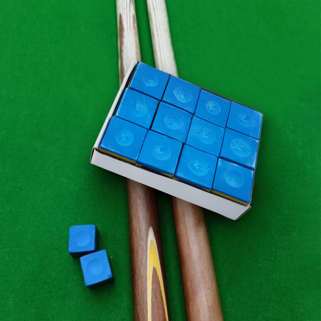 Proberos 12pcs Cue Chalk Add Friction Prevent Miss, Billiard Chalk for Cue Stick Small Cube Cue Chalk for Pool, Billiards, Snooker