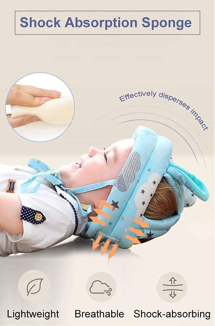 SNOWIE SOFT Baby Head Protector, Adjustable Size Baby Learn to Walk Or Run Soft Safety Helmet, Infant Anti-Fall Anti-Collision,for Baby Months~5 Years Old (Multi-Colou 5)