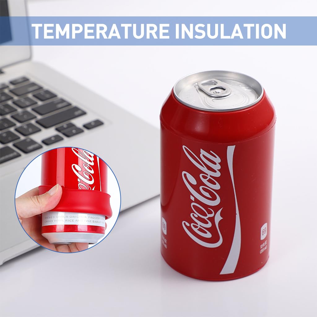 HASTHIP 3Pcs Beverage Can Sleeves Anti-slip Zip-top Can Wraps Creative Zip-top Can Elastic Silicone Sleeves Fit for 335ml Zip-top Beverage Can