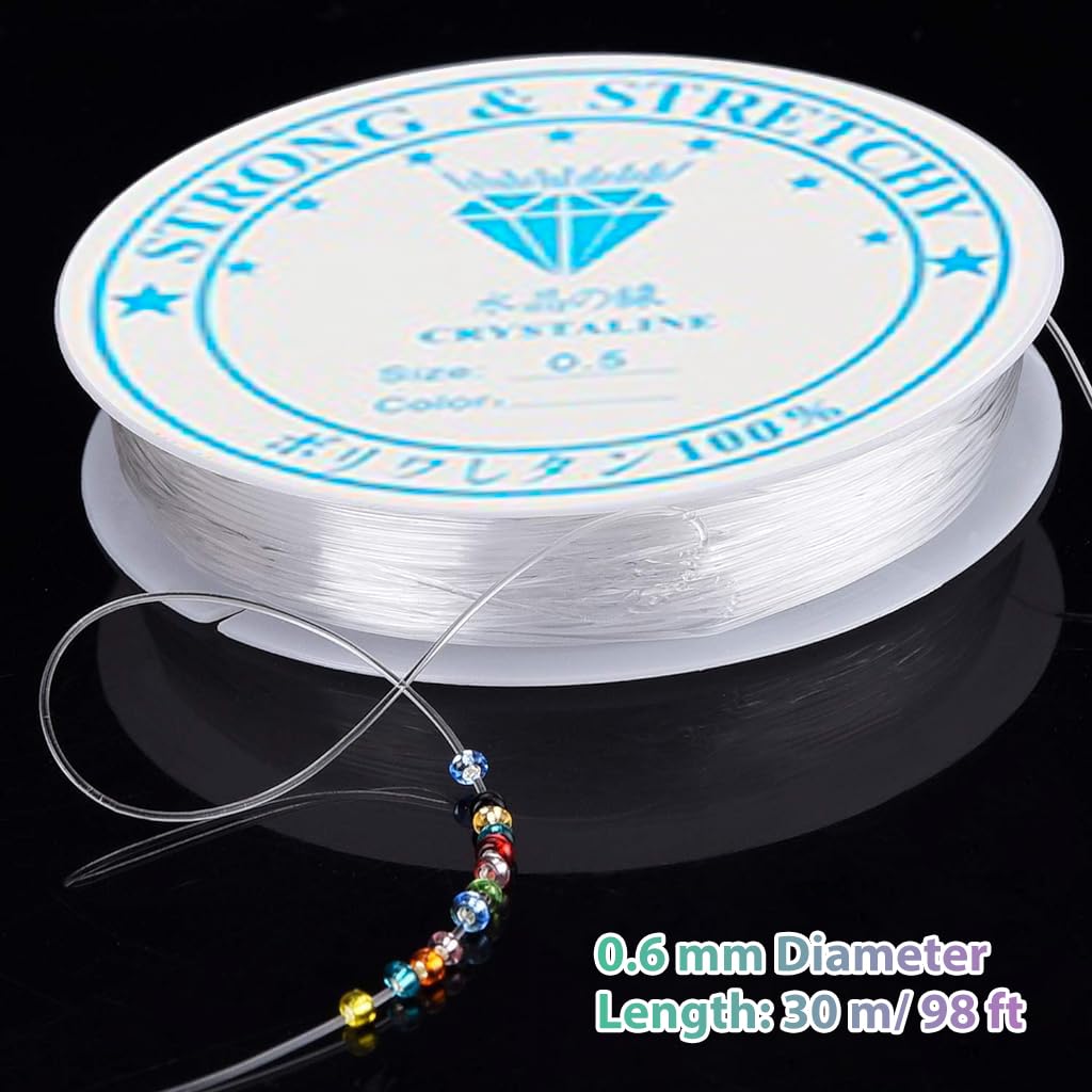 SANNIDHI 5280Pcs Tube Beads Kit 24 Colors Tube Spacer Beads 6mm Tube Beads with Letter Beads, Charms, Accessories and Tools for Bracelet Making Necklace Earrings DIY Jewelry Making
