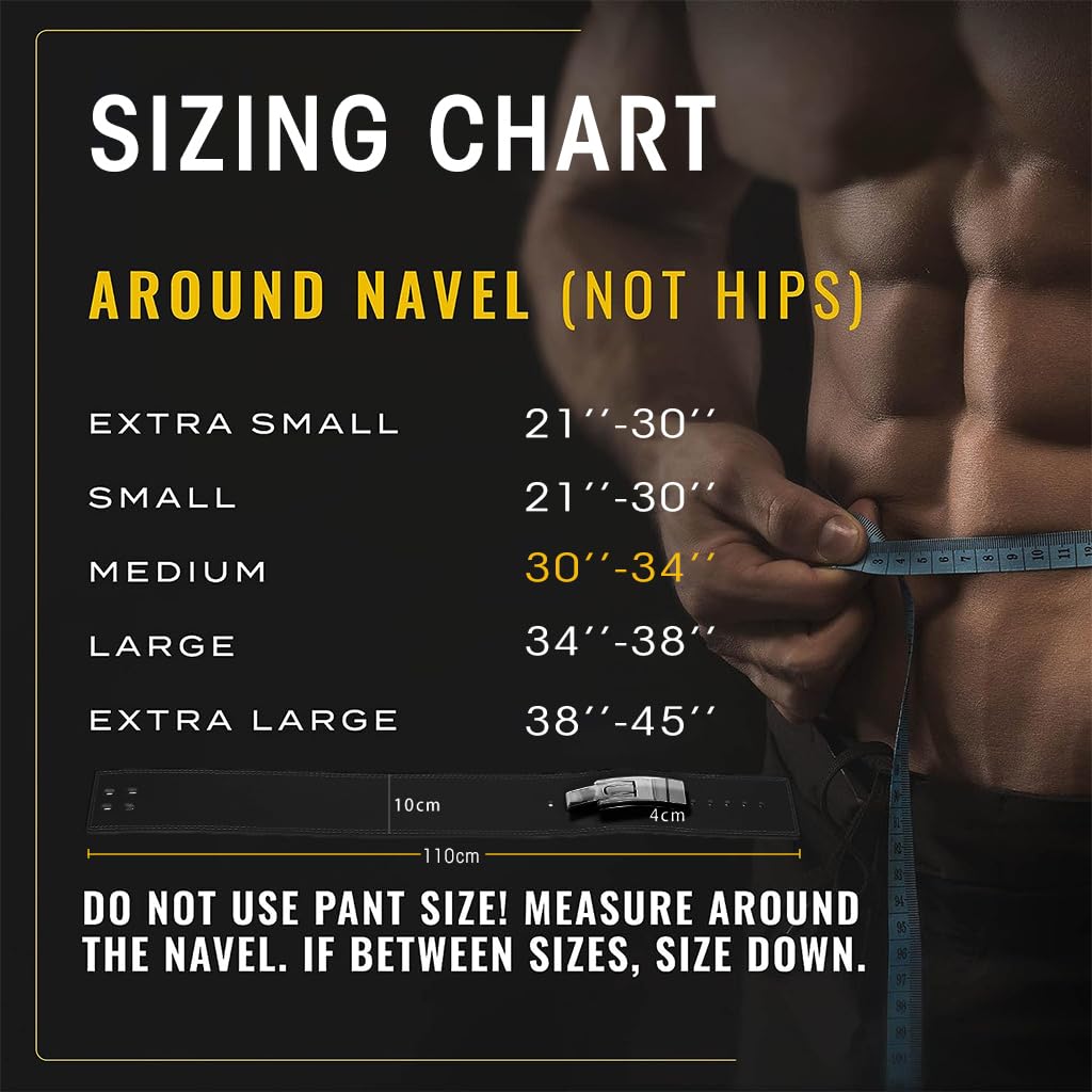 Optifit Lifting Belt for Gym Heavy Workout, Power Lifting Belt for Men & Women Weightlifting Competition Workout Training, Body Fitness Gym Back Support Genuine Leather Weightlifting Belt, 10mm*110cm