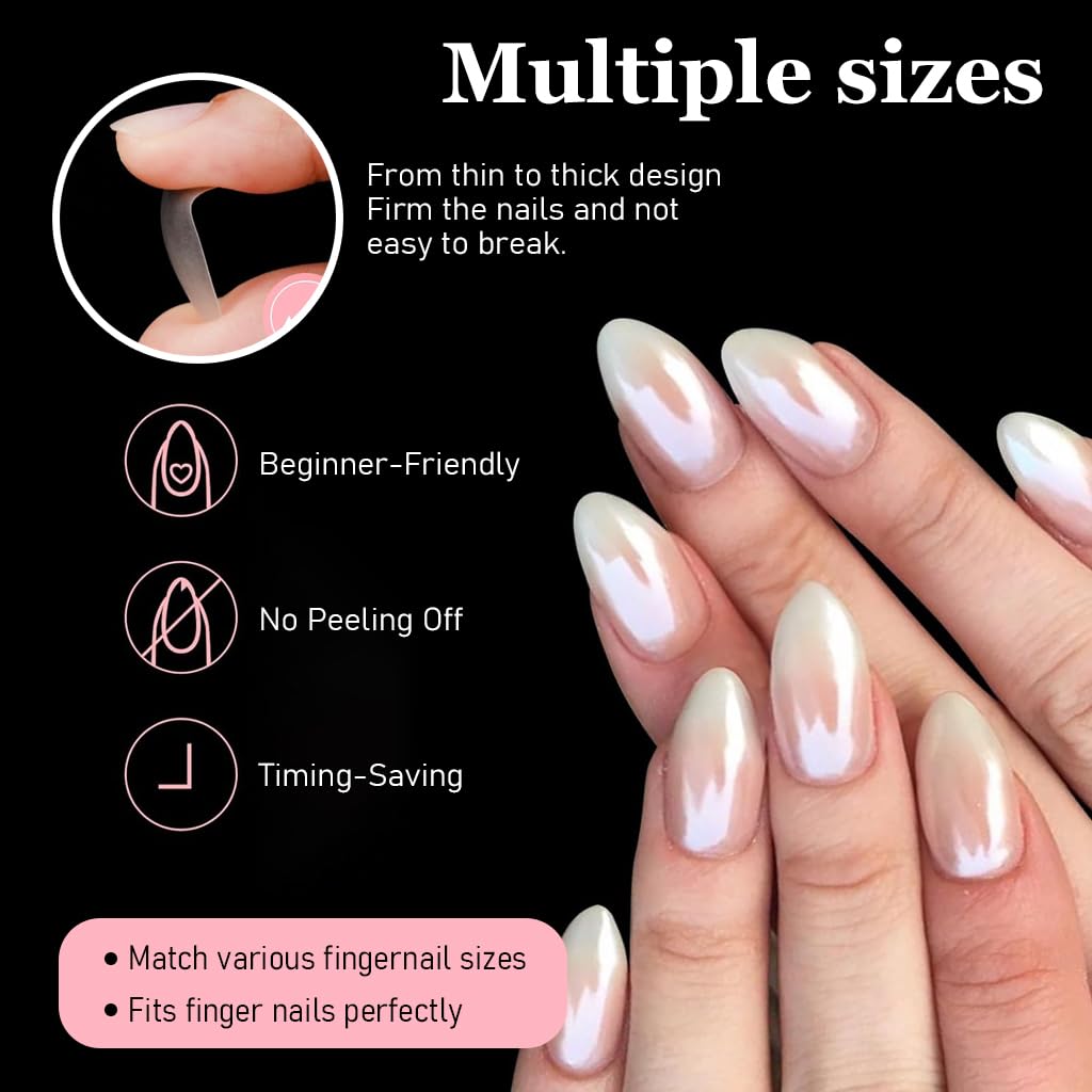 MAYCREATE 504Pcs Gel Nail Tips