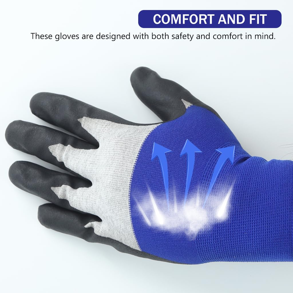 Serplex® Electrical Insulated Gloves with 500V High Voltage Resistance Electrician Safety Flame Retardant Work Insulation Rubber Non Slip Design 2 PCS