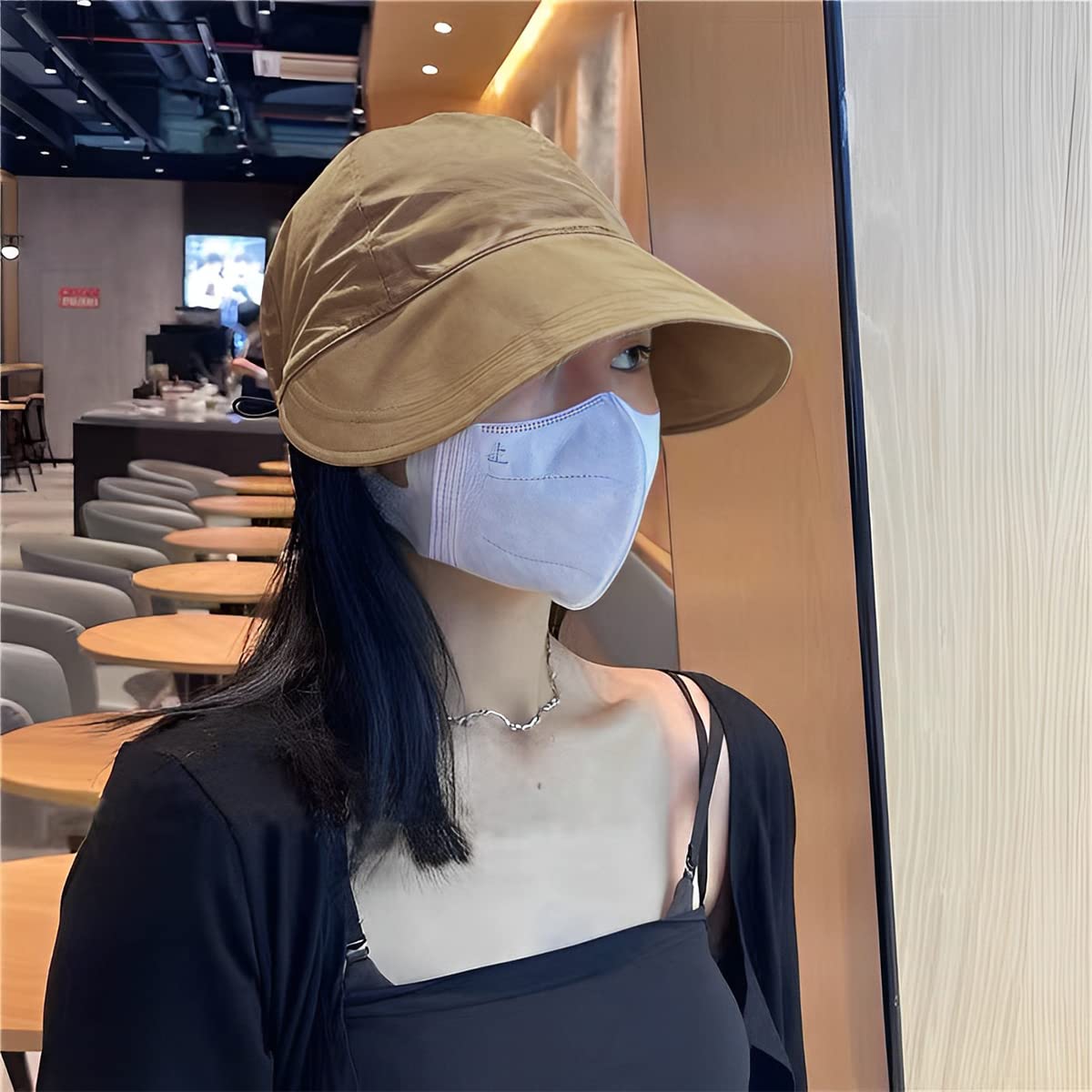PALAY Bucket Hat for Women Sun Protection Wide Brim Beach Hat Sun Hats for Women, Fashion Lightweight Quick Dry Summer Cap - Adjustable Drawstring Closure, Khaki