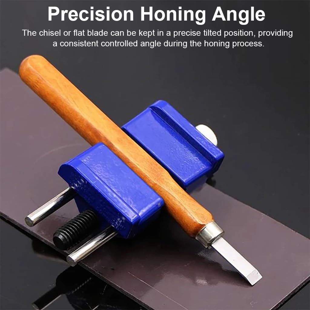 Serplex Precision Honing Guide Sharpening Jig Heavy Duty Honing Guide Jig for Wood Work Adjustable Clamping Range 0-55mm Honing Guide for Chisel Planer