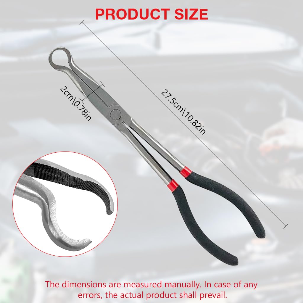 STHIRA Spark Plug Wire Removal Plier 11 inches Spark Boot Removal Pliers for Car Anti-slip Serrated Tongs Spark Plug Removal Pliers