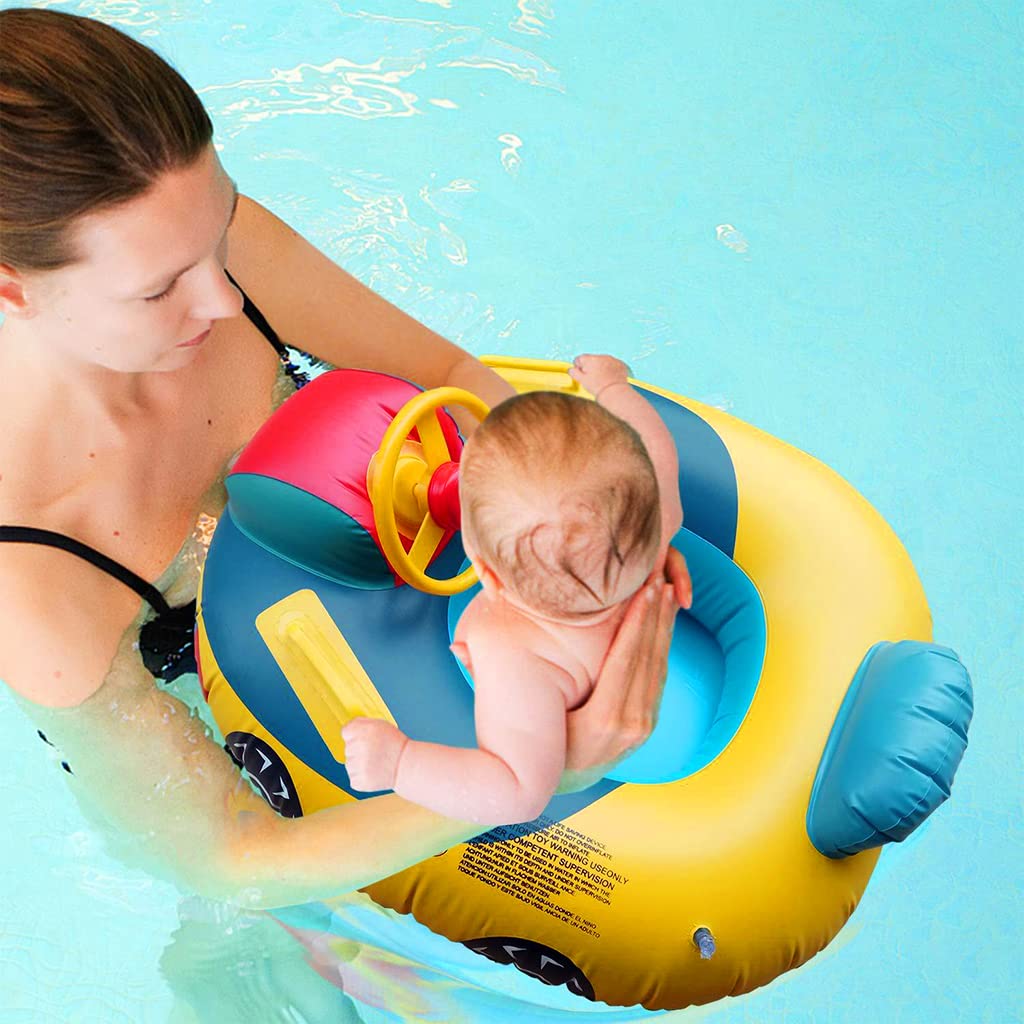 Proberos Swimming Tube for Kids Under 15kg, Baby Swimming Tube, Inflatable Thinken PVC Float Seat Toy for Swimming Pool, Safe Anti-flip Over Pool Float Seat