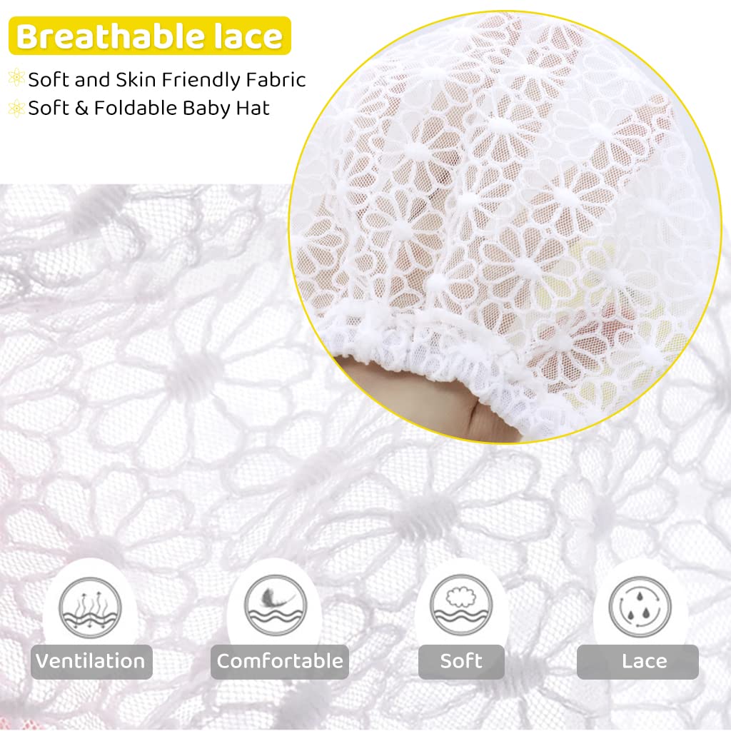 MAYCREATE Baby Hats for Girls,Sun Hats for Baby Toddler Girls,Summer Hat Cartoon Lemon Print Lace Edging Bucket Hat for Outdoor UV Protection Hat