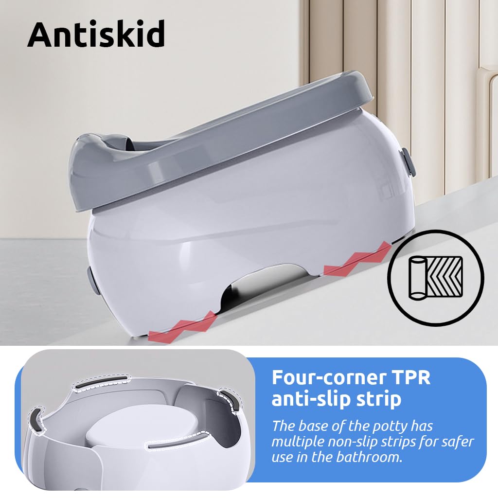 SNOWIE SOFT Potty Training Toilet Seat for Toddlers Outdoor Folding Travel Easy Toilet for Toddlers Double Layer Toilet with Removable Liner Bucket Portable Baby Toilet for 0-3 Years Toddlers