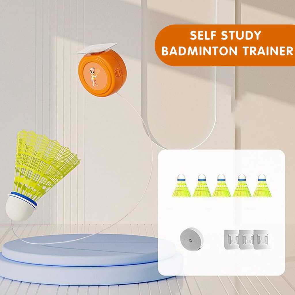 Proberos Badminton Rebound Trainer Set, Adjustable Indoor Training Device, Kid outdoor leisure toy, Badminton learning device for Kid, Family Parent-Child Interactive Sports Toys