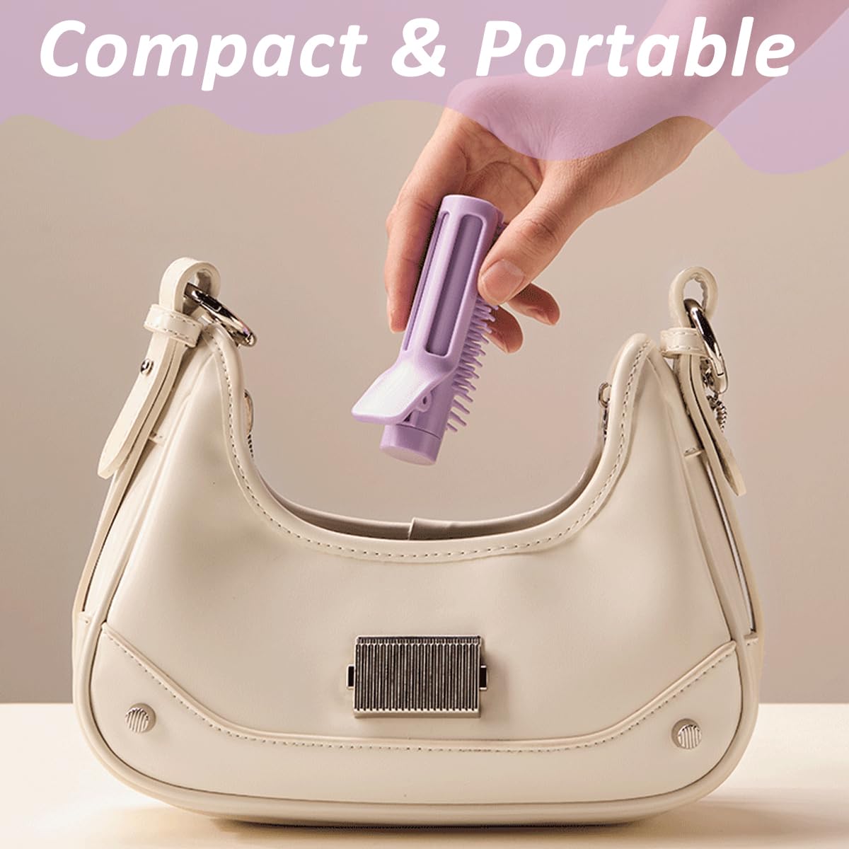 MAYCREATE Hair Styling Brush Hair Volumizing Clip Brush Retractable Round Brush Fluffy Hair Root Portable Hair Brush Comb Hair Root Volumizing Hair Brush