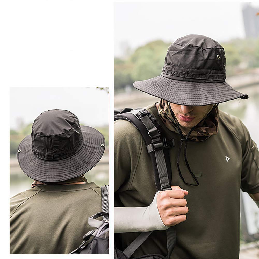GUSTAVE Unisex Synthetic Bucket Cap (Pack Of 1) (GU01_Black_Free Size)