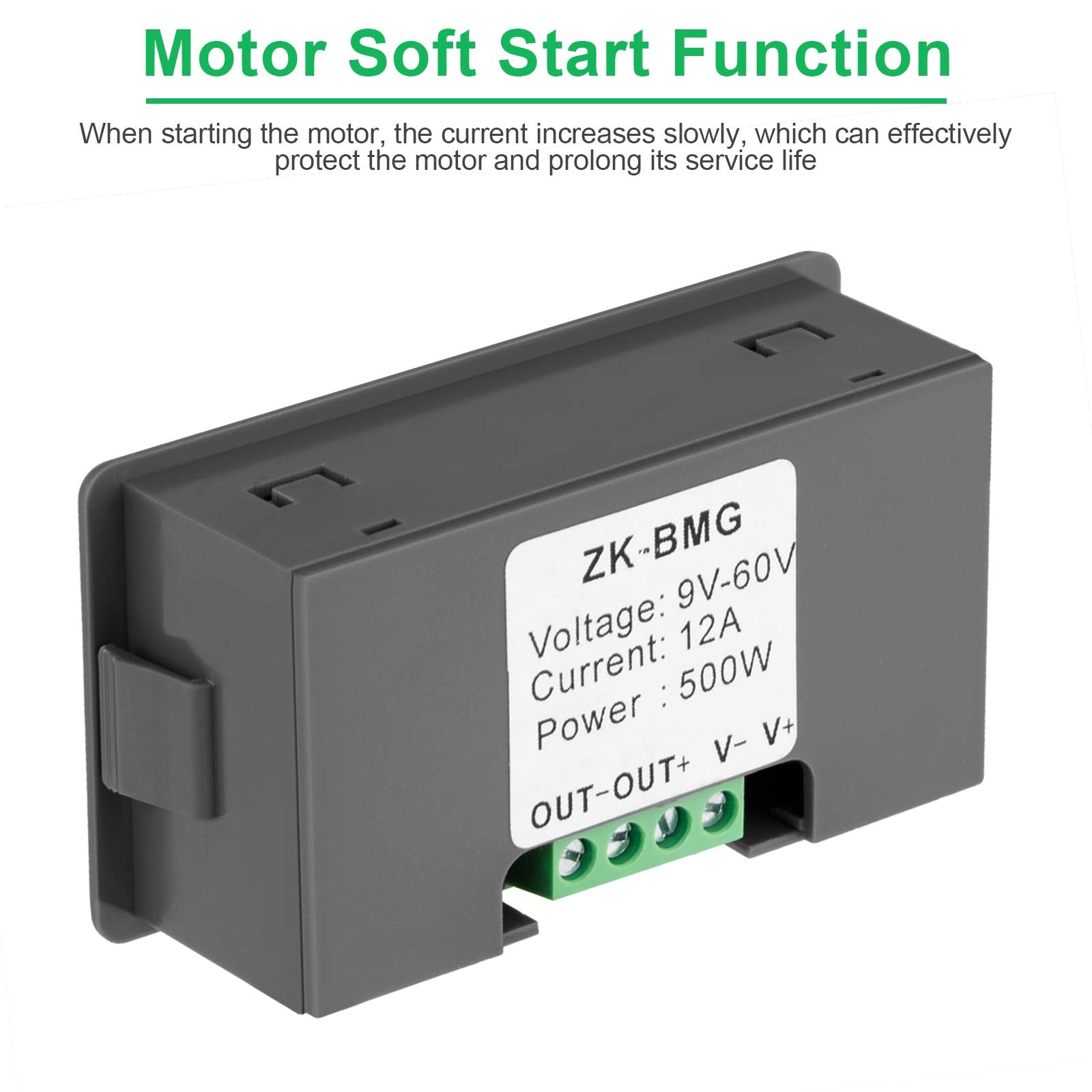 Serplex DC Motor Speed Controller PWM Speed Controller DC Motor Controller Current Speed Regulator DC 12V/24V/60V 500W Electric Motor Speed Control Regulator with LCD Display and Speed Control Potentiometer