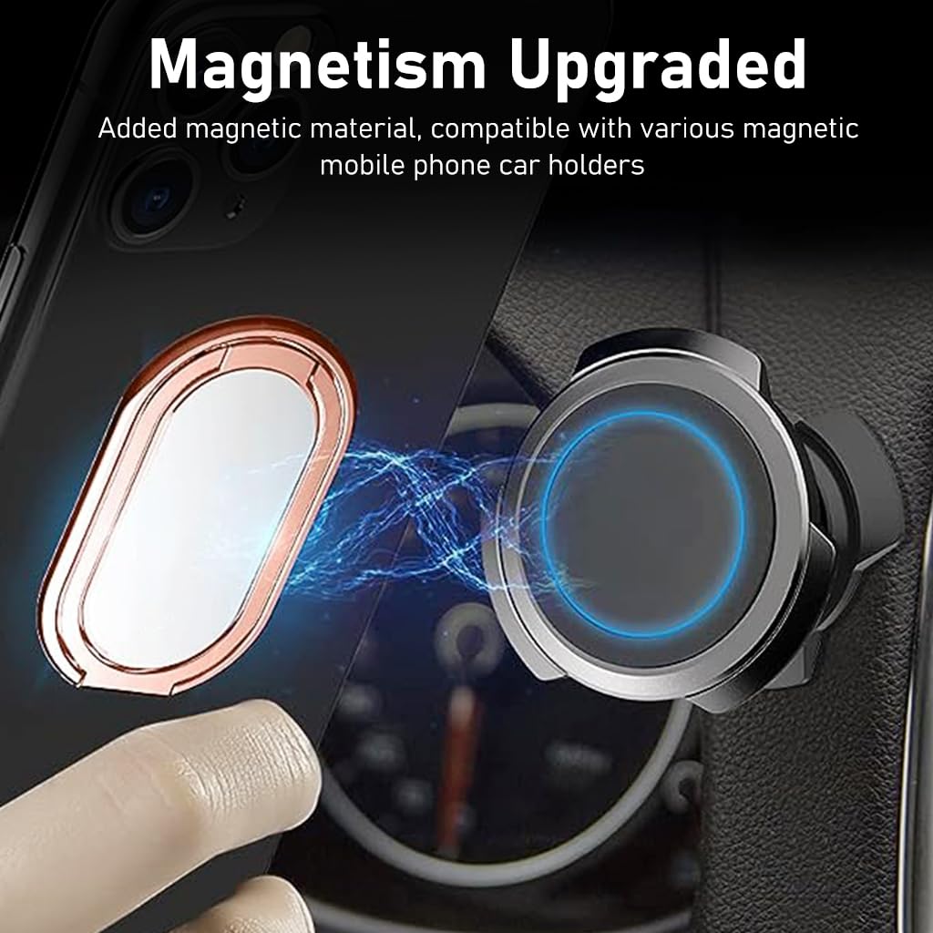 ZORBES Metal Mobile Stand for Table, Foldable Phone Holder 3M Self-Adhesive Mobile Holder Folding Phone Grip Holder Universal Desktop Phone Stand Mobile Ring Holder for Most Smartphone, Tablet
