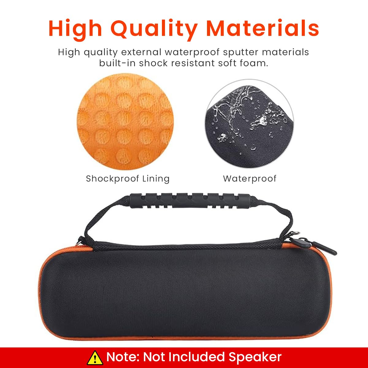 Verilux Portable Carrying Hard Case Cover for JBL Flip 6, Carry Bag for JBL Flip 6 Anti-Scratch Carry Bag for JBL Flip 6 Bluetooth Speaker Portable Carabiner Hard Shell Case with Adjustable Strap & Carabiner