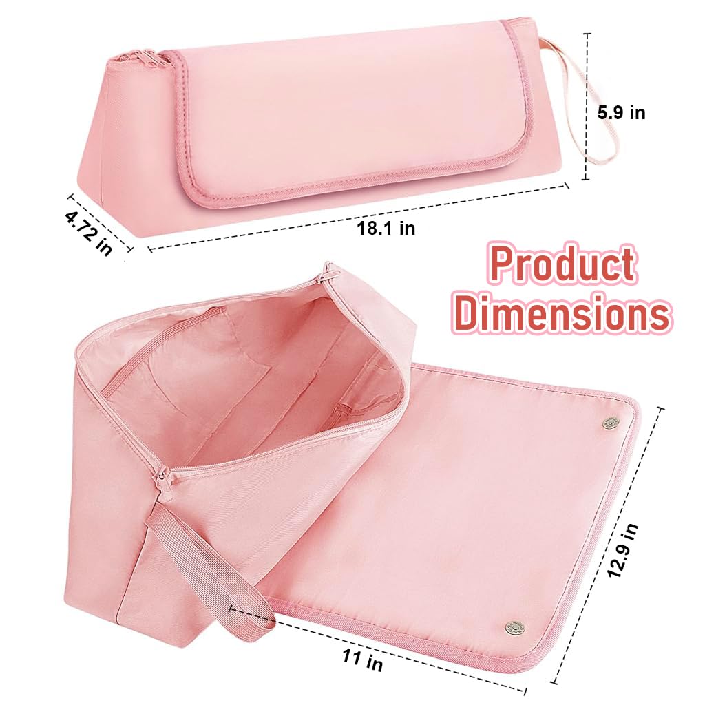 MAYCREATE Hair Tools Travel Bag and Heat Resistant Mat for Flat Iron, Straightener, Curling Iron, Hot Tools and Haircare Accessories, Hair Travel Bag