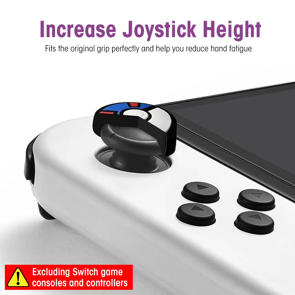ZORBES 4pcs Silicone Joycon Thumb Grip Caps Creative Ball Design Joy-Con Thumb Grip Cap Silicone Joy-Con Thumb Grip Cap, Suitable Controllers of Switch/OLED/Switch Lite