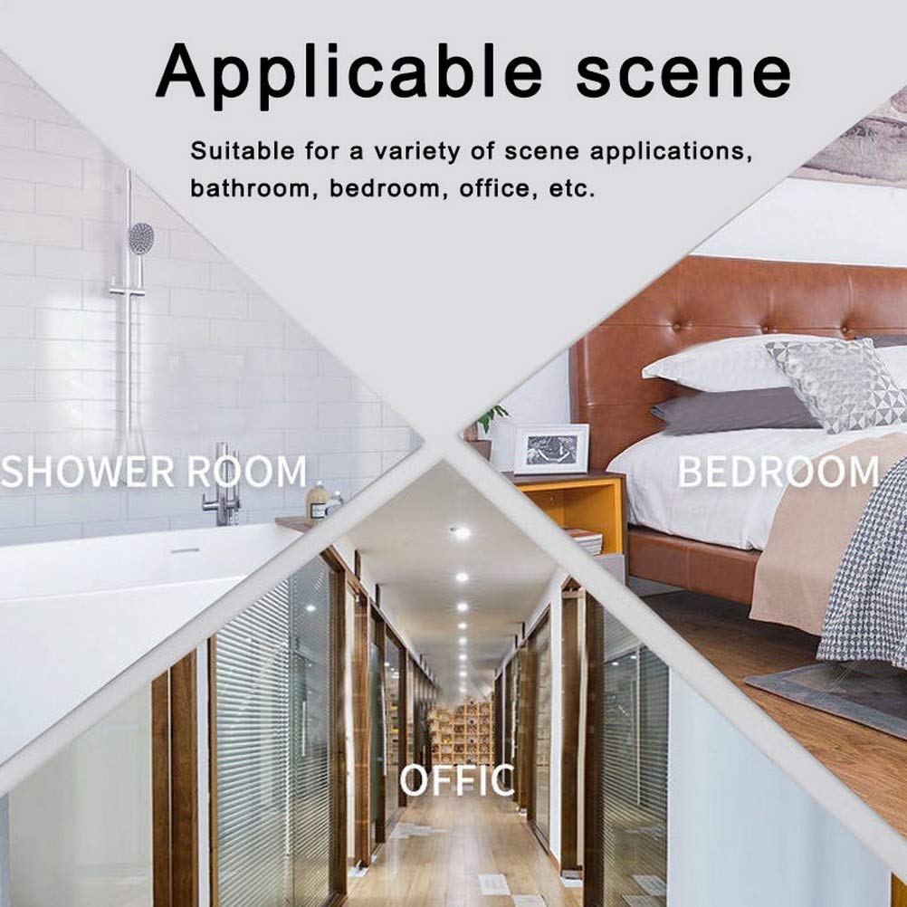 HASTHIP 4 Pieces Stainless Steel Floor Door Stopper, Oval Floor Mounted Half Moon Door Stop with Screws and Glues (Non-Magnetic)
