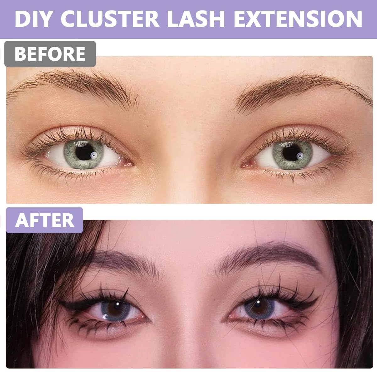 MAYCREATE 120pcs Lash Clusters DIY Eyelash Extensions for Women, Cluster Lashes Wispy False Eyelashes 9-11MM Mixed, Natural Long Individual Flare Lashes Cluster False Eyelashes
