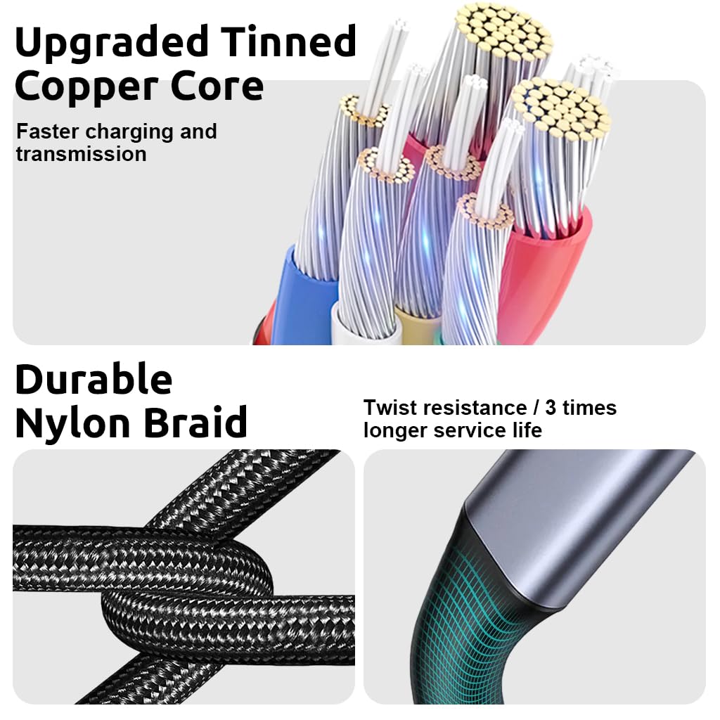Verilux USB C Extension Cable, 3.3ft USB Type C Male to Female Cable Support 100W PD Fast Charging, 10Gbps Data Transfer, 4K@60Hz HD Video Output Compatible with iPad Pro, MacBook Pro, Dell