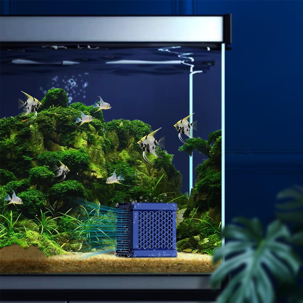 Qpets Aquarium Water Filter Cube Honeycomb Charcoal Base Filtration Block Non-electric Aquarium Water Filter Cube Underwater Fish Tank Filtration Cube for Deodor, Water Filtration (11.5*11*11.5CM)