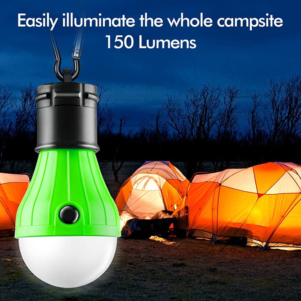 Proberos 2pack Camp Light with Carabiner, Battery LED Light Portable Lamp Emergency Lights for Camping Hiking Outdoor Home, Battery Powered(Battery Not Included)