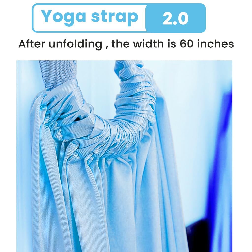 Proberos Yoga Stretching Strap, Elastic Yoga Stretching Strap, Sectional Hoop Yoga Strap for Physical Therapy, Pilates, Yoga, Dance & Gymnastics Exercise