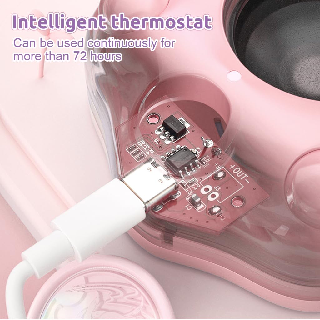HASTHIP Electric Wax Seal Warmer Kit USB Wax Warmer Machine with Melting Spoon Cartoon Electric Wax Seal Seal Warmer Furnace for DIY Wax Seal Stamp DIY Envelope Seal Crafts