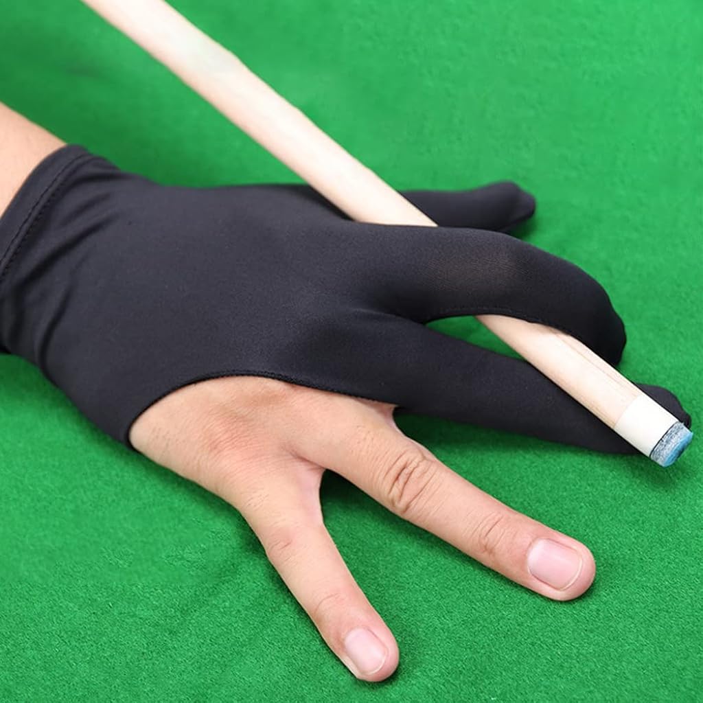 Proberos 5Pcs Snooker Billiard Gloves Breathable Spandex Billiard Gloves Three Finger Snooker Gloves
