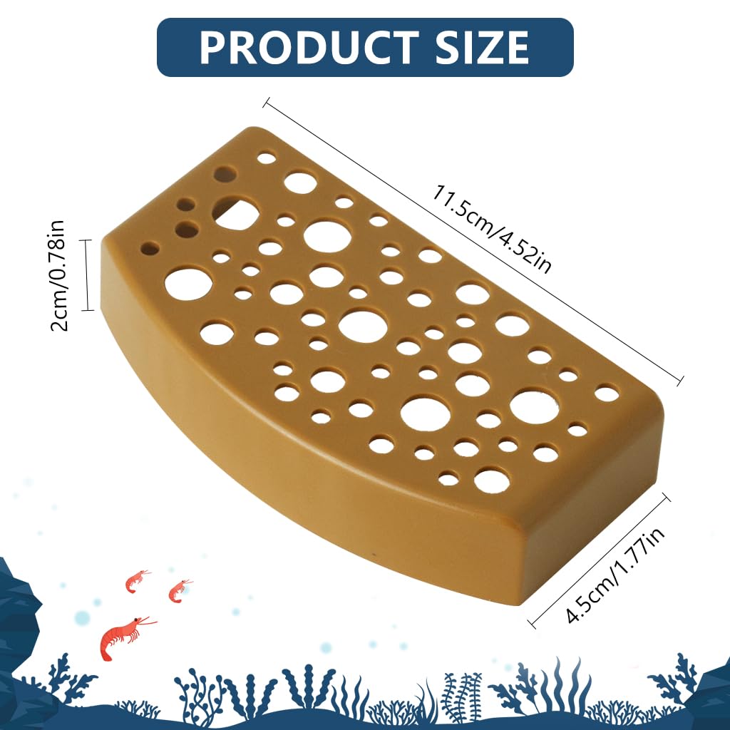 Qpets Aquarium Tunnel, Hiding Cave Fish Tank Betta Fish Hiding Cave Shrimp Hiding Cave Plastic Porous Fish Tank Hiding Cave Platform for Small Fishes Shrimps