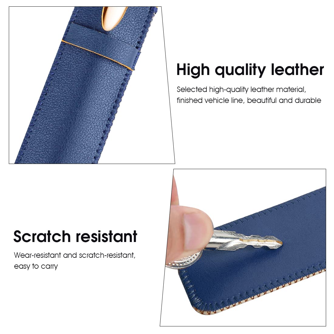 ZORBES Leather Pencil Cover for Apple Pencil 1st/2nd Generation, 9in Stylus Pen Cover, Apple Pencil Sleeve-Black