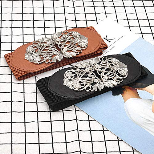 PALAY Belts for Women Dresses Jumpsuit Dress Belts - Classic and Fashionable PU Leather Design with Wide Elastic Band for Comfortable Wear - Slim Your Waist and Midriff Instantly