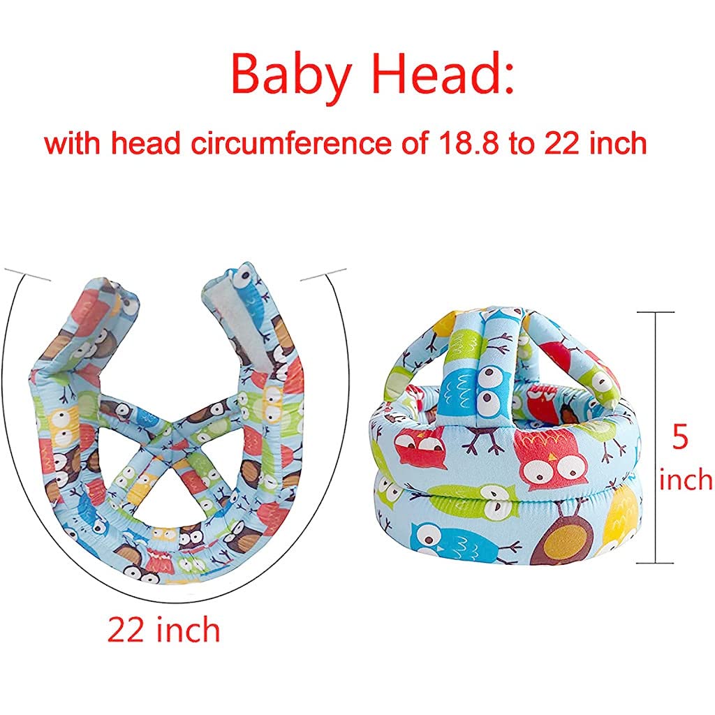 SNOWIE SOFT Baby Helmet Baby Head Protector, Adjustable Size Baby Learn to Walk Or Run Soft Baby Safety Helmet, Infant Anti-Fall Anti-Collision, Baby Helmet for 1 Year Baby (Blue)