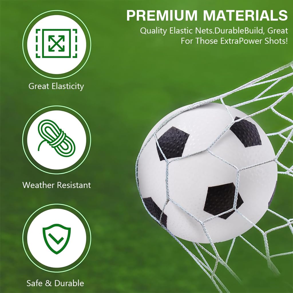 Proberos Mini Football Goal for Kids with Pump and Ball Set Toddler Football Goal Net Kids Goal Post Weather Resistant Sturdy PVC Easy Assembly Indoor