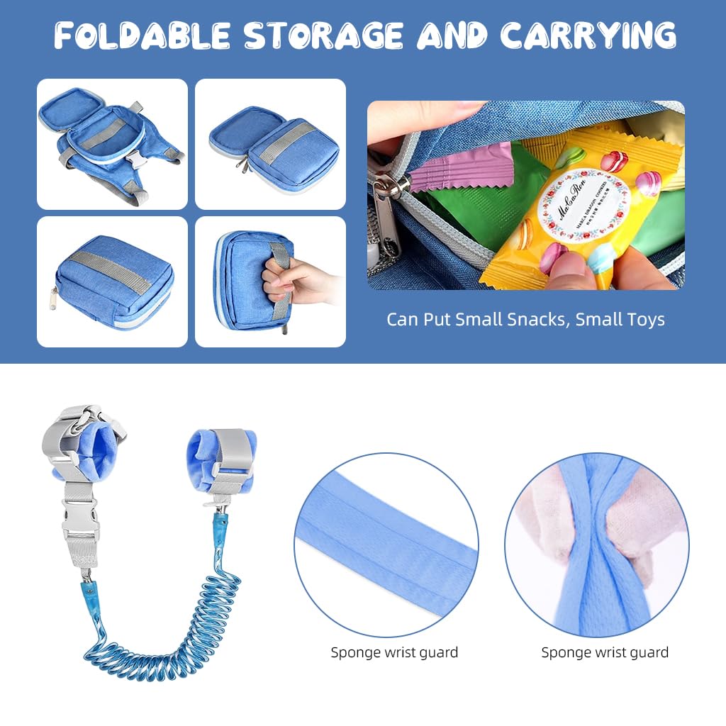 SNOWIE SOFT Toddler Leash and Harness Cartoon Backpack Style Toddlers Safety Harness with Anti Lost Wrist Link & Reflective Leash Outdoor Strolling Toddler Harness Baby Walking Support Harness