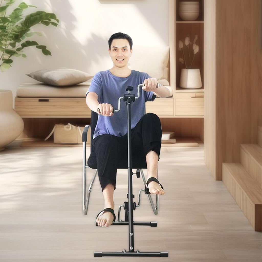 Proberos Pedal Exerciser Bike Hand Arm Leg and Knee Peddler Adjustable Fitness Equipment for Seniors, Elderly Home Pedal Exercise Bike for Total Body, Adjustable Height & Resistance Pedal