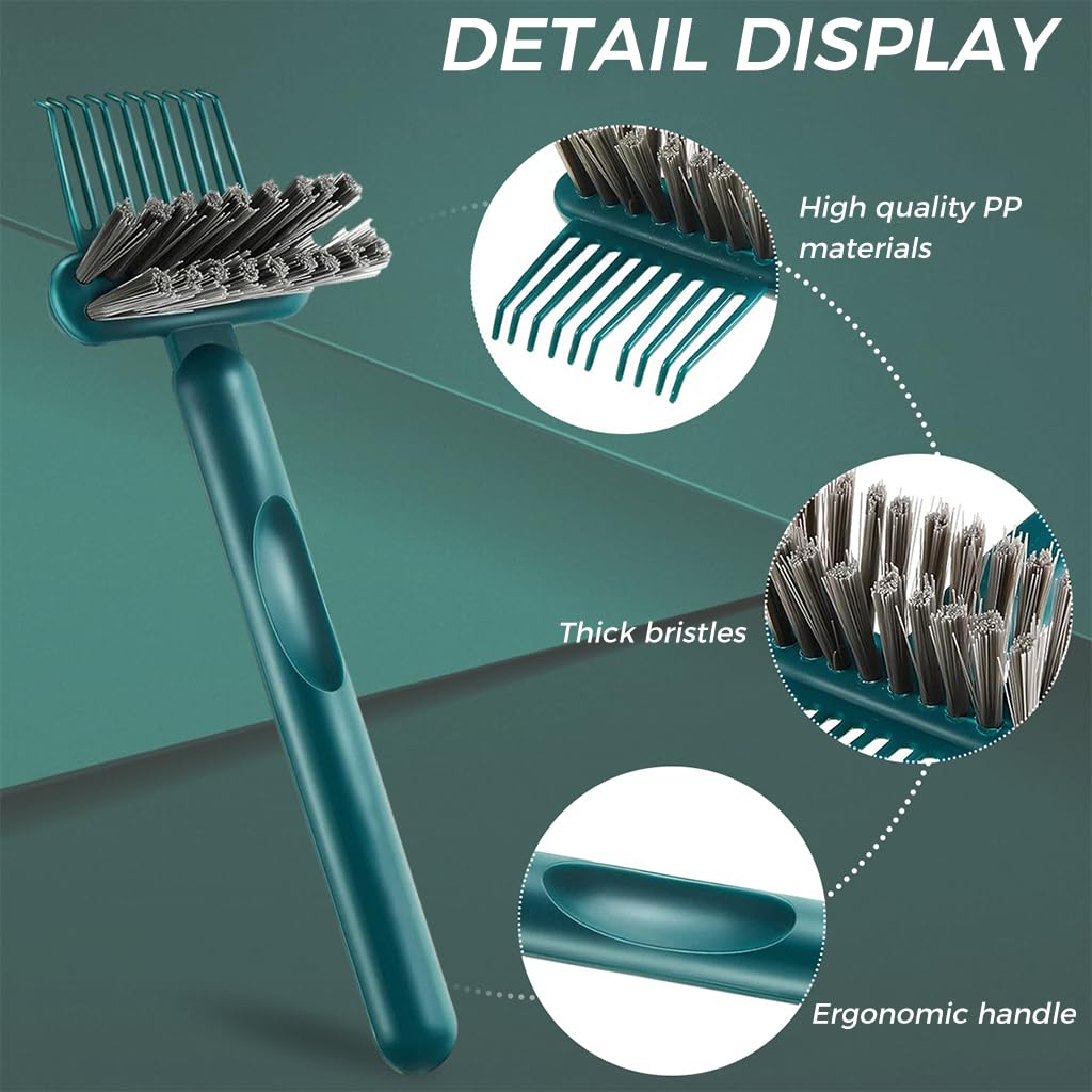 ZIBUYU Comb Cleaning Brushes Professional Soft Brush for Hair Remover 2-In-1 Design Mini Comb Hair Cleaner Tool, Easy to Use Hair Brush Cleaning Tool, Hair Brush Cleaner for Removing Hair & Dust - 2