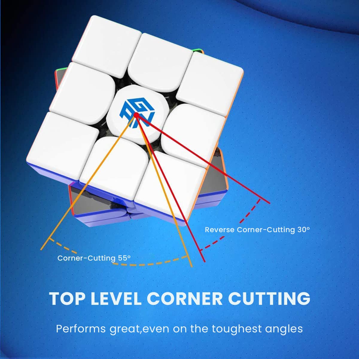 PATPAT 3x3 Magic Cube Plastic Speed Cube Puzzles Toys Magic Cube Toy Stress Anxiety Relief for Adults Kids Brain Training Magic Cube Toy