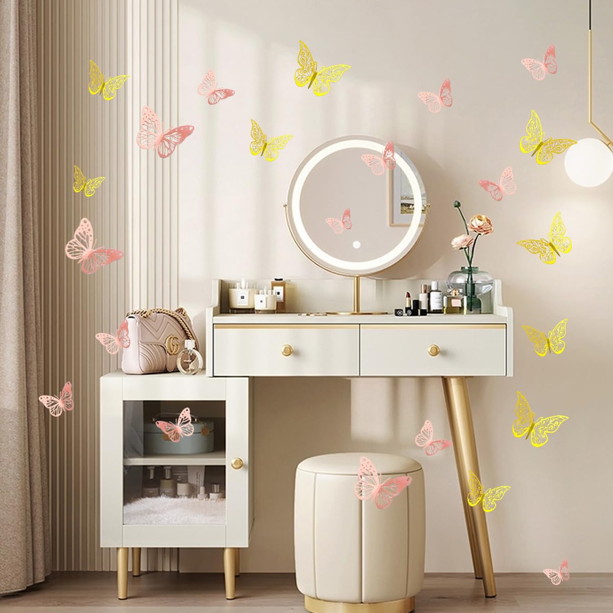 HASTHIP 435pcs 3D Luminous Wall Paper Sticker Night Glow Moon Star Theme Wall Decoration Sticker Fluorescent Wall Sticker, Ceiling Decoration for Kids Room, Starry Bedroom, Living Room