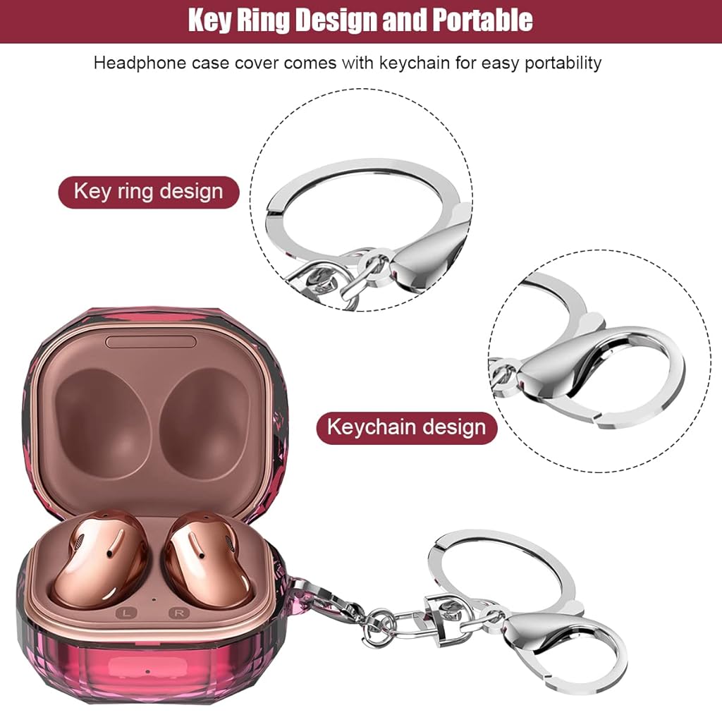 ZORBES Fashion Hard Protective Cover for Samsung Galaxy Buds Pro(2021),Galaxy Buds 2,Galaxy Buds Live (2020),Shockproof for Geometric Diamond Cut Design (Without Earphone, Seperate Pieces Design)