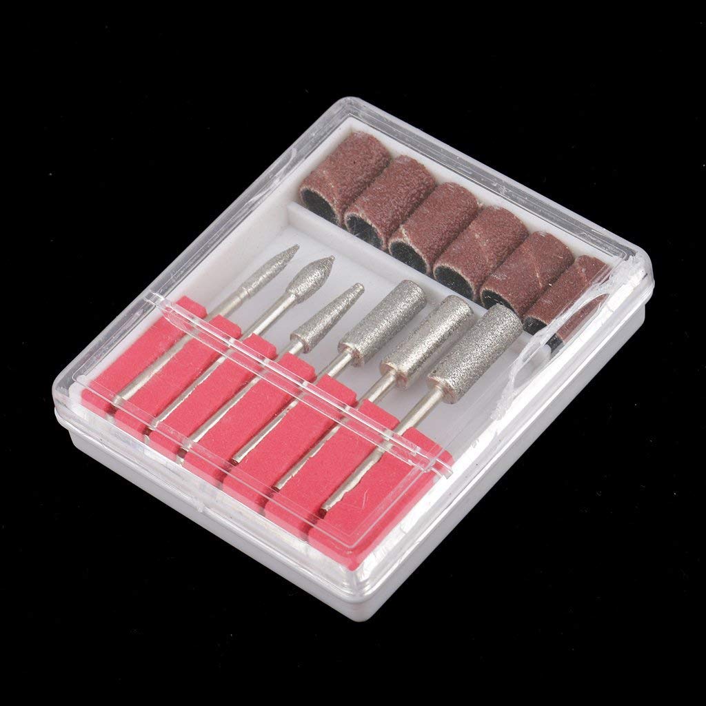 MAYCREATE Electric Nail Drill Machine Professional Salon Pedicure Machine Set Manicures Portable Nail File Drill Kit for Gel Nails, Acrylics & Polishing Tool, 6 Filing Bits for Manicurist & Beginner