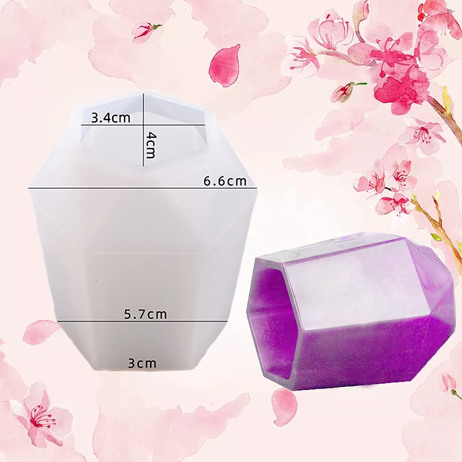 HASTHIP Silicon Moulds for Resin Art DIY Cup Resin Silicone Mold Cosmetics Brushes Pen Storage Plant Pot Mold for Home Decor (White-Small Cup)