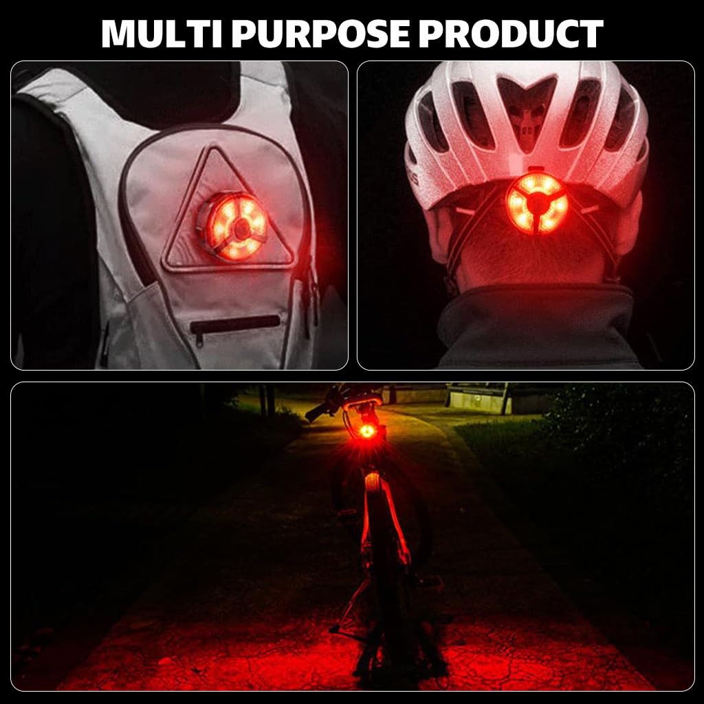 Proberos USB Bike Light High Brightness Red LED Rear Light IPX4 Waterproof Bike Tail Light Outdoor Riding Safety Red Warning Light with 5 Lighting Mode, Up to 7-15 Hours Prolonged Illumination
