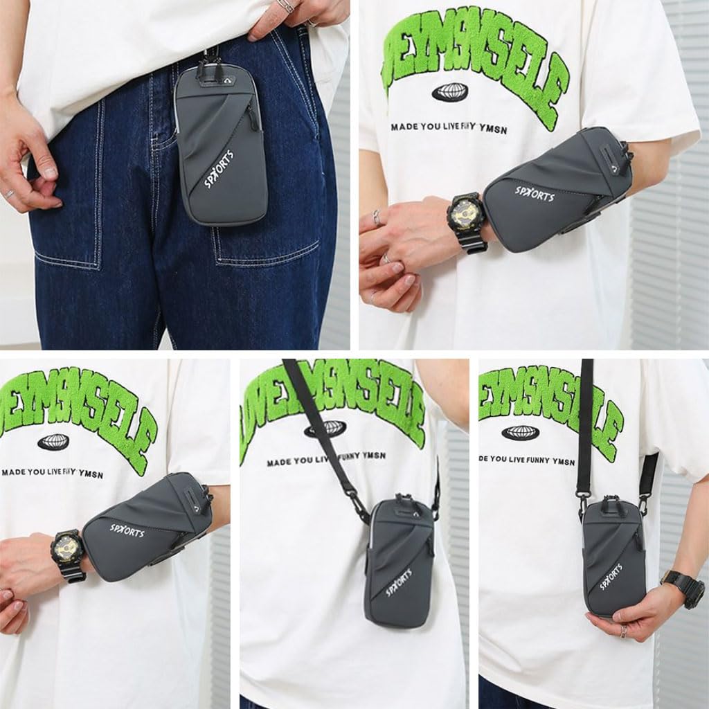 Optifit Armband for Mobile Phone Running with Detachable Strap, Waterproof Sling Bag, Arm Band Reflective Phone Bag for iPhone 14, 13, Large capacity Mobile Band for Running for Within 7in 's Mobile